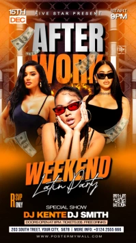 Black Joyful After Work Party Instagram Story template