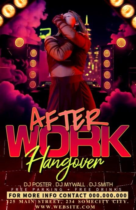 Black Joyful After Work Party Tabloid template