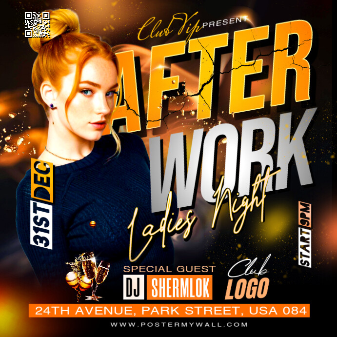 Plantilla de Black Joyful Afterwork Party Instagram Post | PosterMyWall