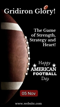 Black Joyful American Football Day Instagram Story template