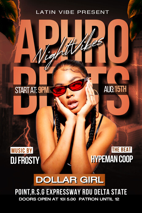 Copy of Black Joyful Aphro Beats Night Party Banner | PosterMyWall