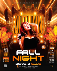 Black Joyful  Autumn Festival Day Party Instagram Portrait template