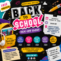 Black Joyful Back to School Event Instagram Post Iphosti le-Instagram template