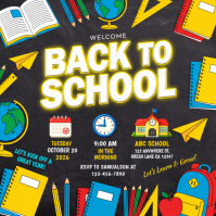 Sort Back to School Event Wpis na Instagrama Template
