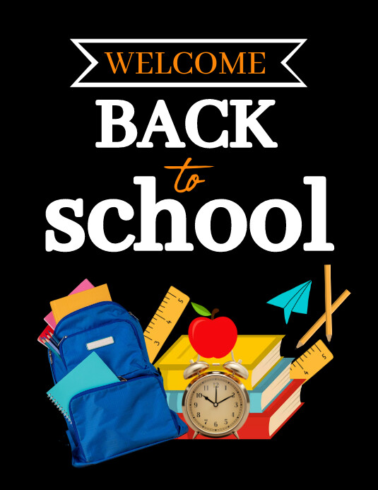 Black Joyful Back To School Flyer (us Letter) Template | PosterMyWall