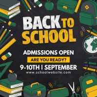 Noir Back to School Instagram Post Template