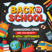 Schwarz Back to School Publicación de Instagram Template