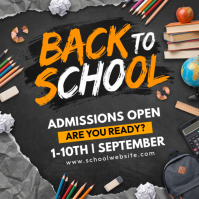 Zwart Back to School Instagram Plasing Template