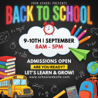 Black Back to School Instagram-bericht Template