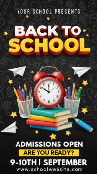 Hitam Back to School Instagram 快拍 Template