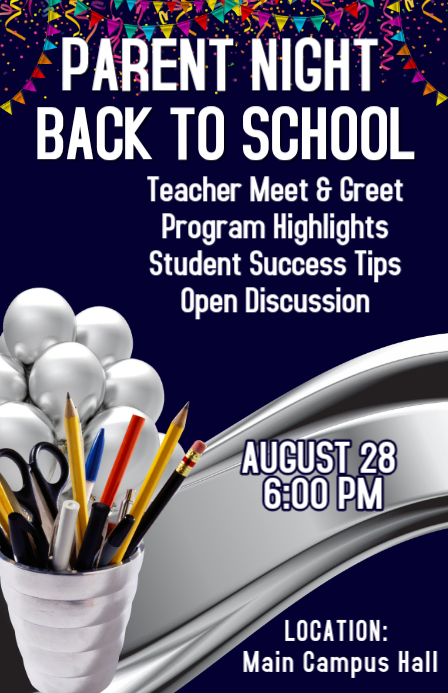 Back To School Parent Night Template | PosterMyWall