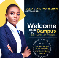 Black Joyful Back To School Poster To Tertiary Institution Instagram Post template