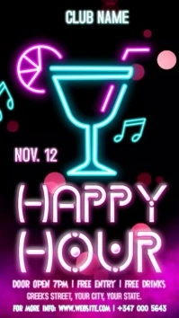 Black Joyful Bar Party  Instagram Reel template