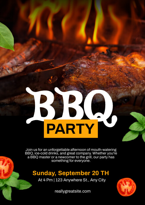 Friday Cookout Copy of Black Joyful Barbecue Friday Cookout Party Fl | PosterMyWall
