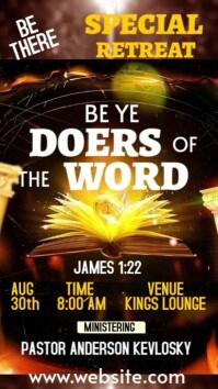 Black Joyful Be Ye Doers Of The Word Retreat  Instagram Reel template