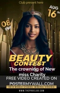 Black Joyful Beauty Contest Tabloid Tabloide template