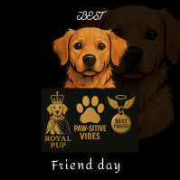 Black Joyful Best Friend Day  Instagram Post template