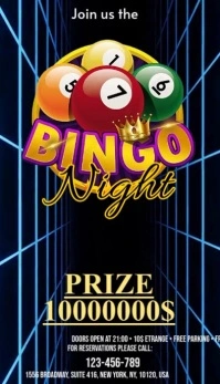 Black Joyful Bingo Night Business Card Ikhadi Lebhizinisi template
