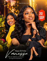 Preto Birthday Celebration Flyer Template