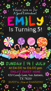 Black Birthday Party Instagram Story Template