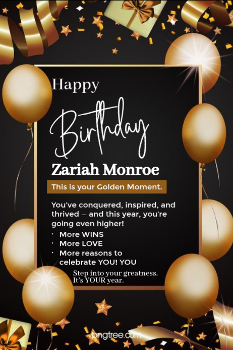 Plantilla de Black Joyful Birthday Celebration Poster | PosterMyWall