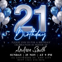 Black Birthday Celebration Quadrat Template