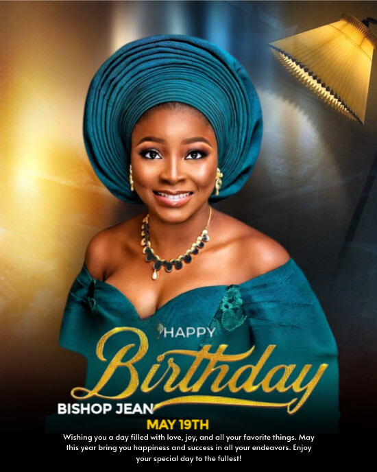 Black Joyful Birthday Flyer  Instagram Portrait template
