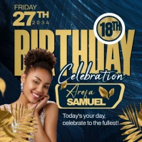 Black Joyful Birthday Instagram Post template