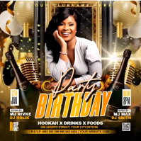 Black Joyful Birthday Party Instagram Post template