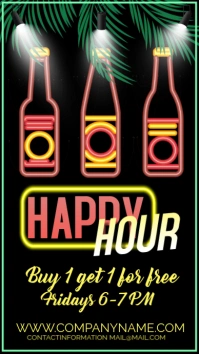 Black Joyful Black And Neon Happy Hous Instag Instagram Story template