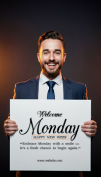 Zwart Black Joyful Black Background Pastel Welcome Monday  Business Card Visitenkarte Template