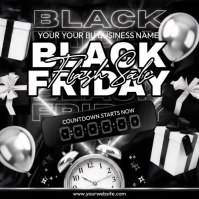 Black Joyful Black Friday Sale Square (1:1) template