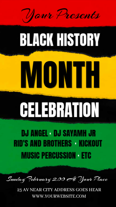 Black Joyful Black History Celebration Instagram Story Template ...