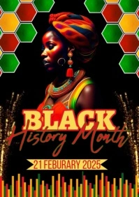 Black Joyful     Black History Month A1 template