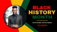 Black Joyful Black History Month Greeting Card Digital Display (16:9) template