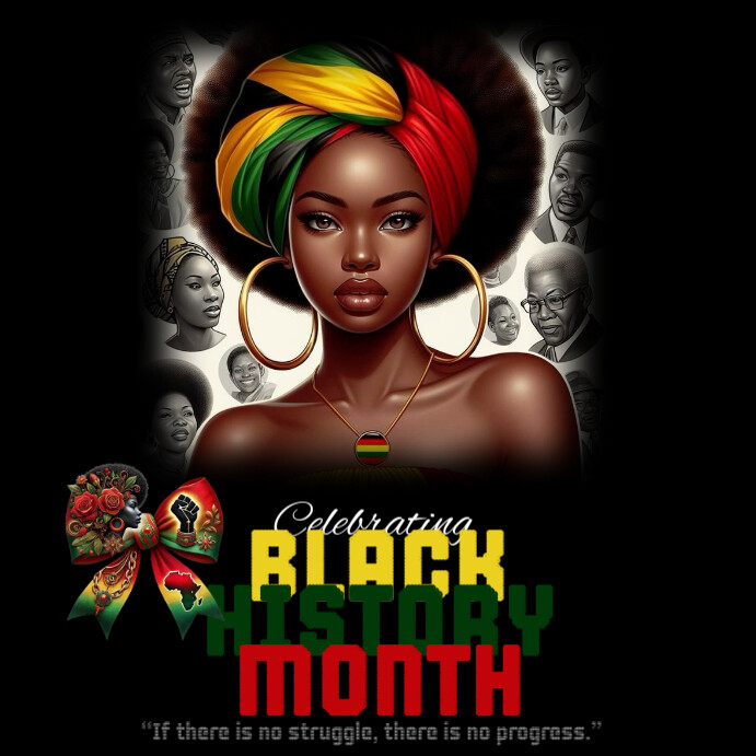 Copy of Black Joyful Black History Month Instagram Post | PosterMyWall