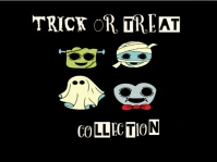 Black Joyful Black Tee Halloween Design With Eerie Cartoon Graphics Yard Sign Рекламный щит template