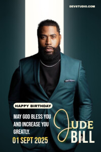 Joyful Bold Birthday A4 Template | PosterMyWall