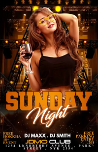 Black Joyful Bonfire Night Flyer Half Page Wide template