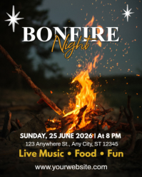 Black Joyful Bonfire Night Instagram Portrait template