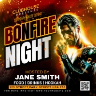 Black Joyful Bonfire Night Party Instagram Post template