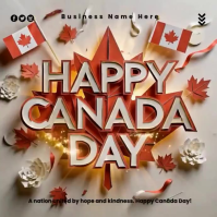 Black Joyful Canada Day Celebration Instagram Post Video Instagram-opslag template