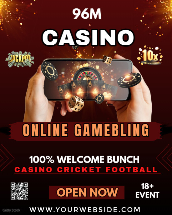 Black Joyful Casino Online Gambling  Instagram Portrait template