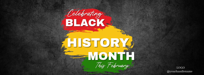 Black Joyful Celebrating Black History Month This February Facebook Cover Photo template