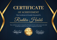 Black Joyful Certificate Of Achievement A4 Template | PosterMyWall