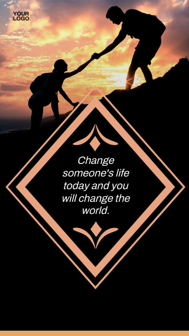 Black Joyful Change Someone's Life Instagram template