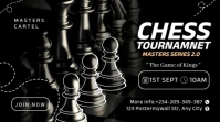 Black Joyful Chess Tournament Youtube Thumbnail template