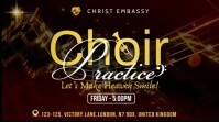 Black Joyful Choir Practice And Rehearsal Digital Display (16:9) template