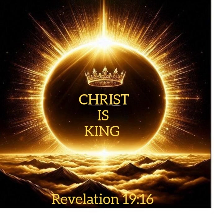 Black Joyful Christ Is King Instagram Post Template | PosterMyWall