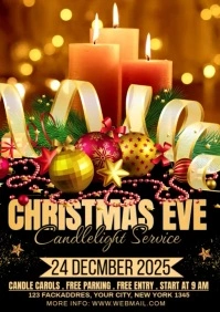 Black Joyful Christmas A3 template